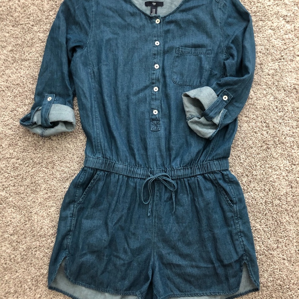 XS Gap Denim Shorts Romper
